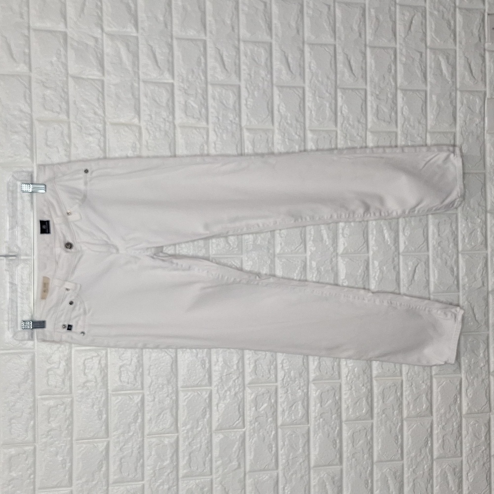 AG White The Stilt Cigarette Leg Skinny Pants